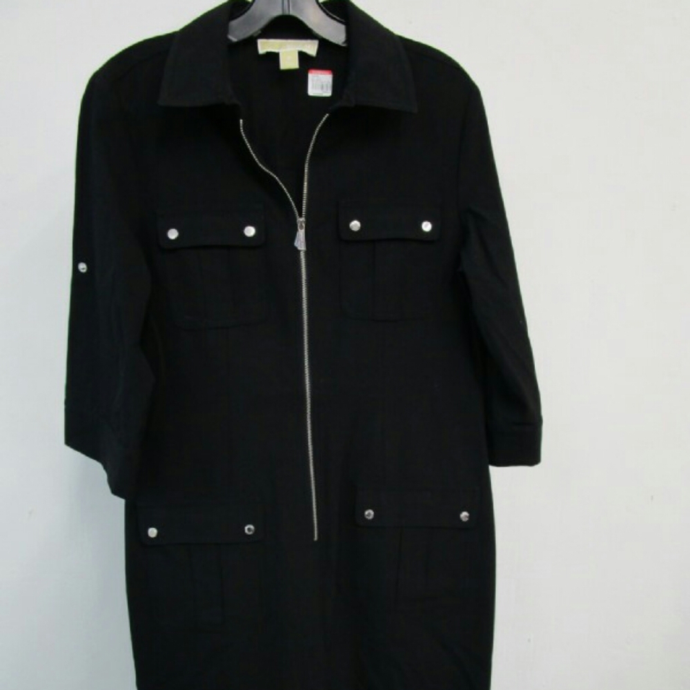 Women's Black Micheal Kors Zipper Dress Size M